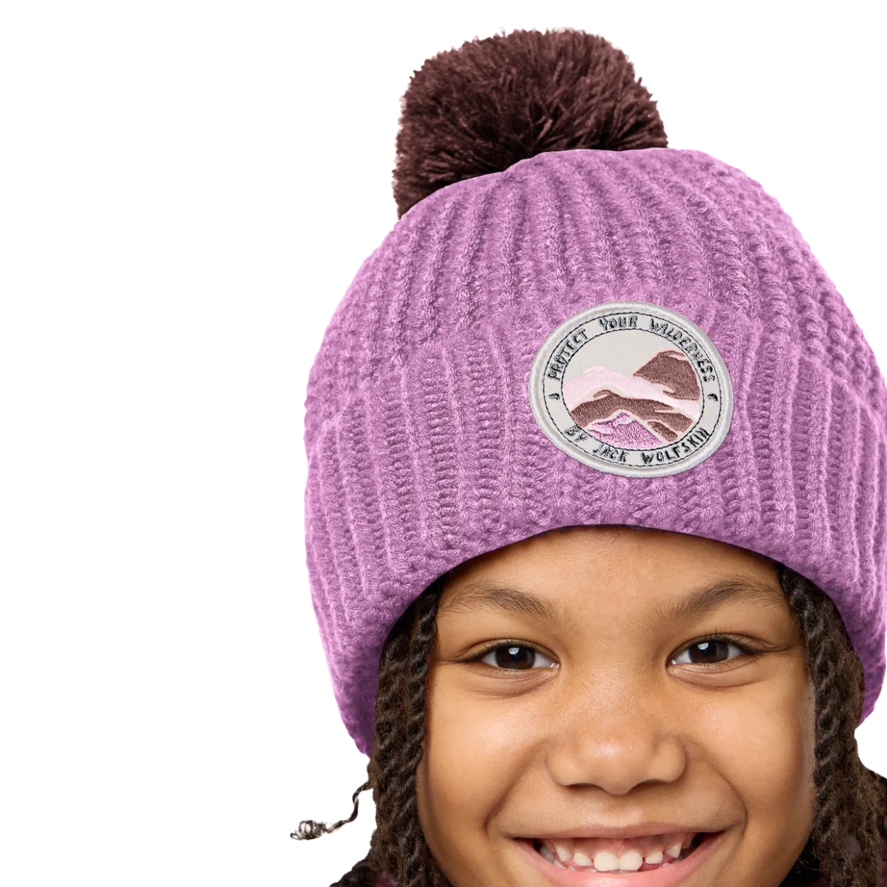 POMPOM BADGE BEANIE K