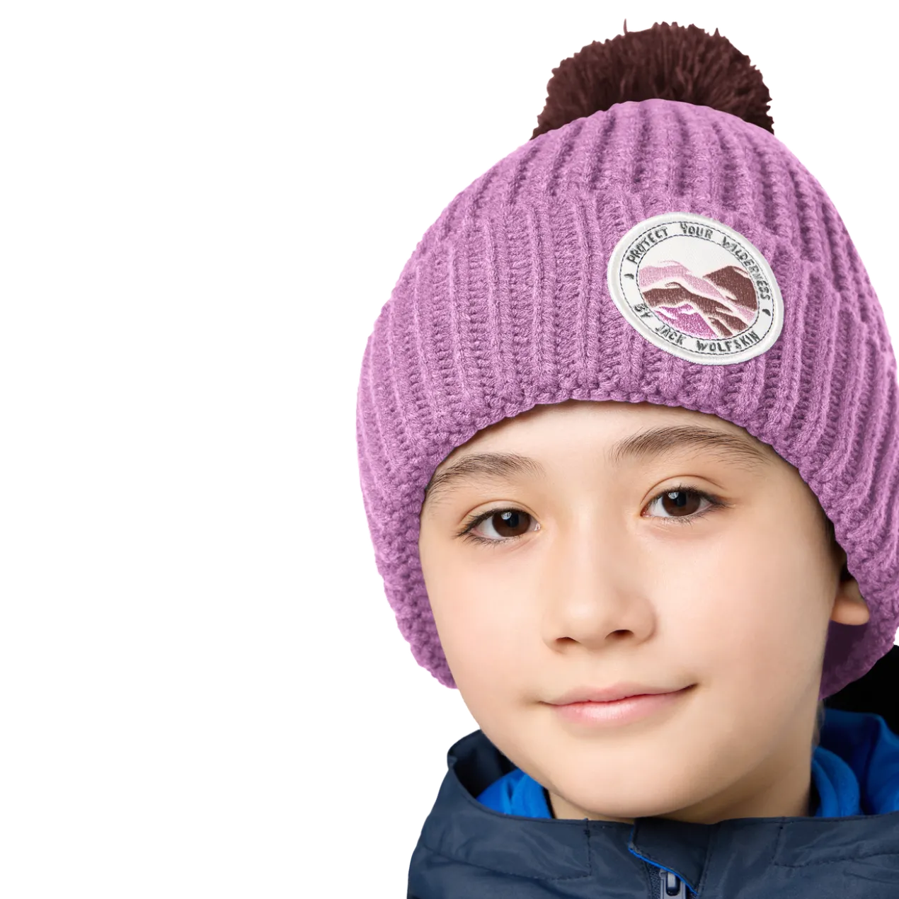 POMPOM BADGE BEANIE K