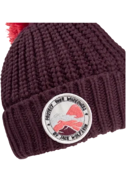 POMPOM BADGE BEANIE K