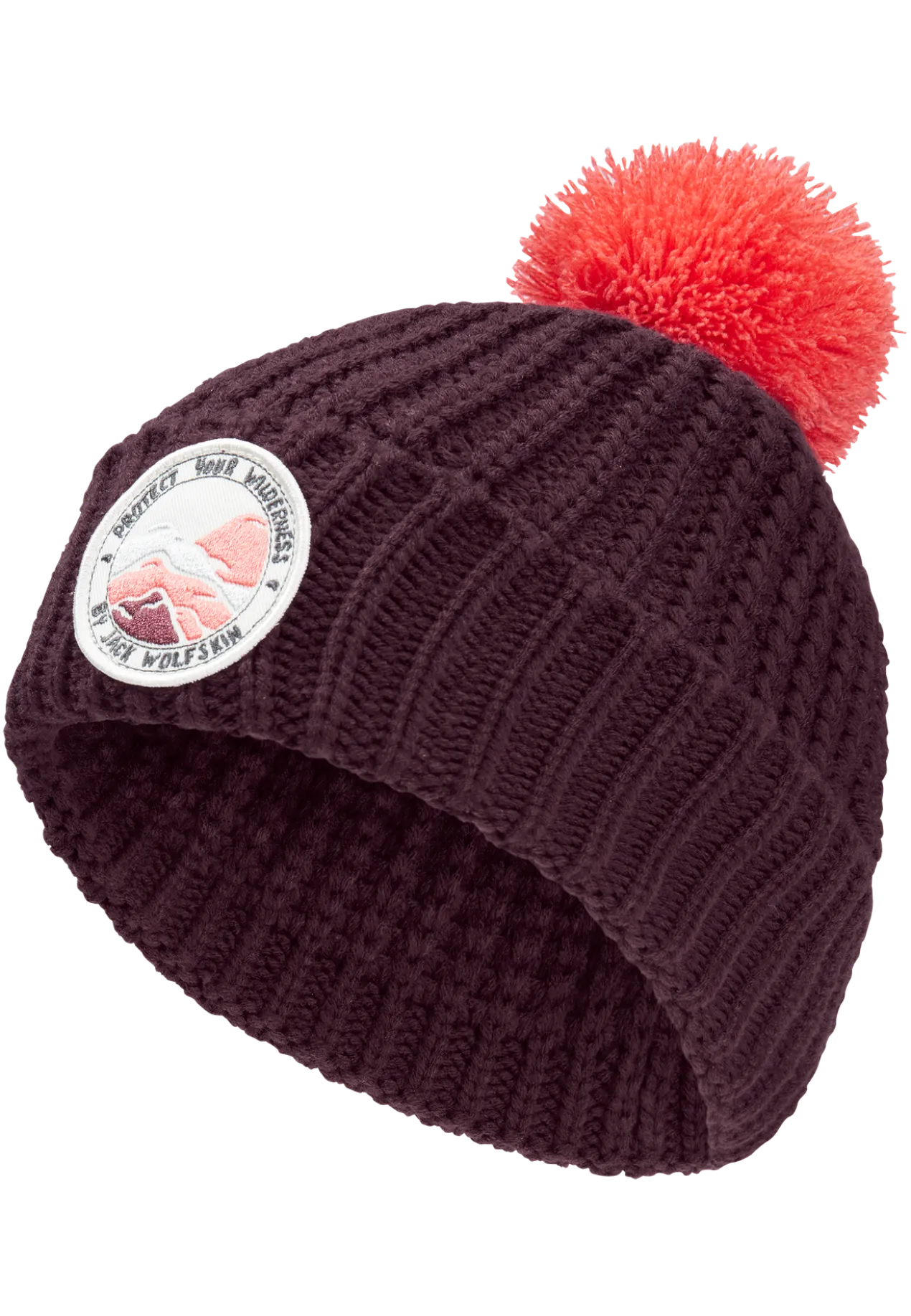 POMPOM BADGE BEANIE K
