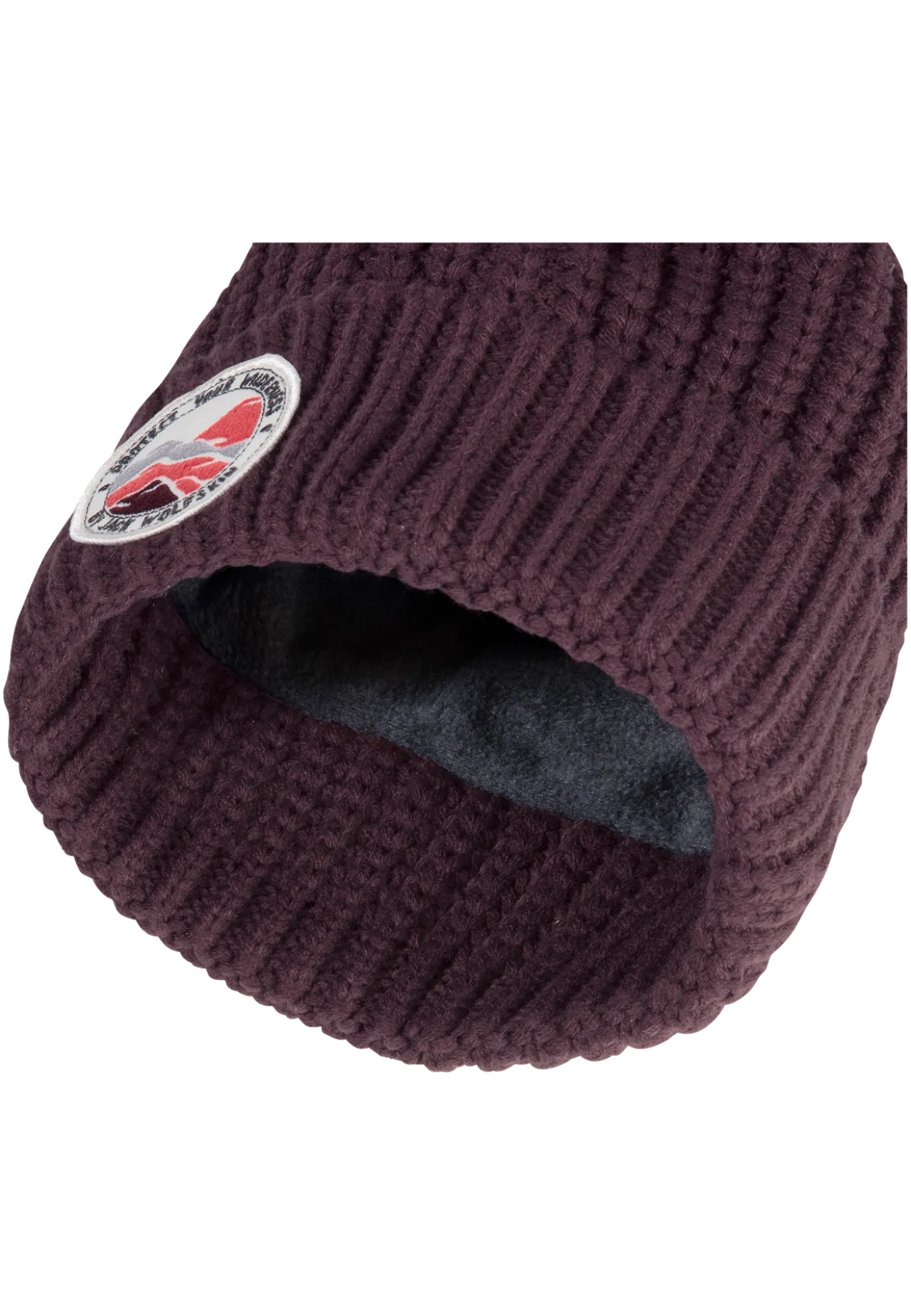 POMPOM BADGE BEANIE K