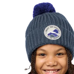 POMPOM BADGE BEANIE K