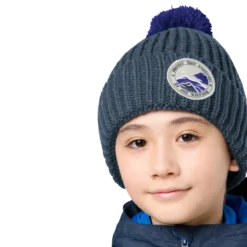 POMPOM BADGE BEANIE K