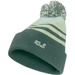 STRIPY POMPOM BEANIE K