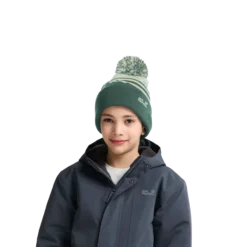 STRIPY POMPOM BEANIE K