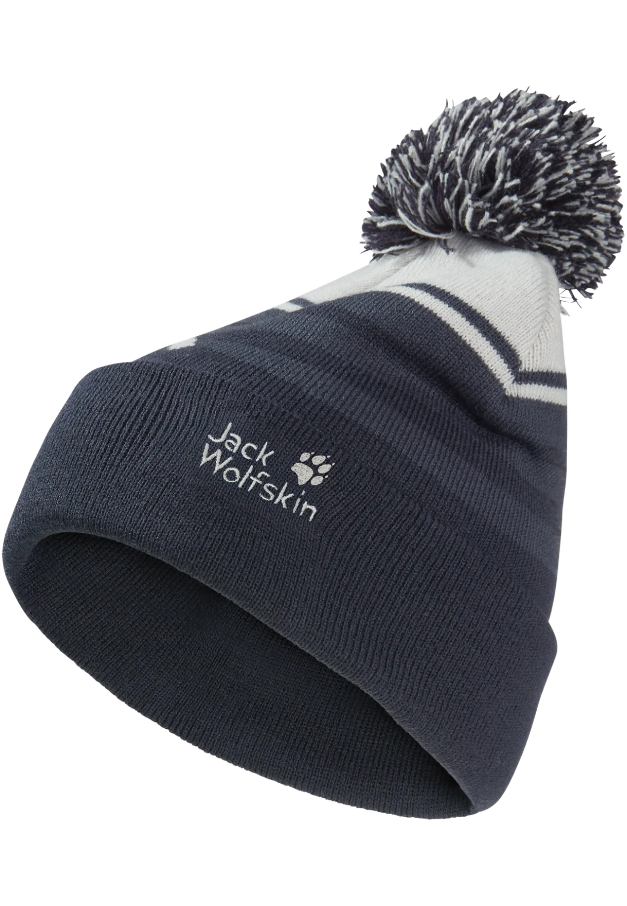 STRIPY POMPOM BEANIE K