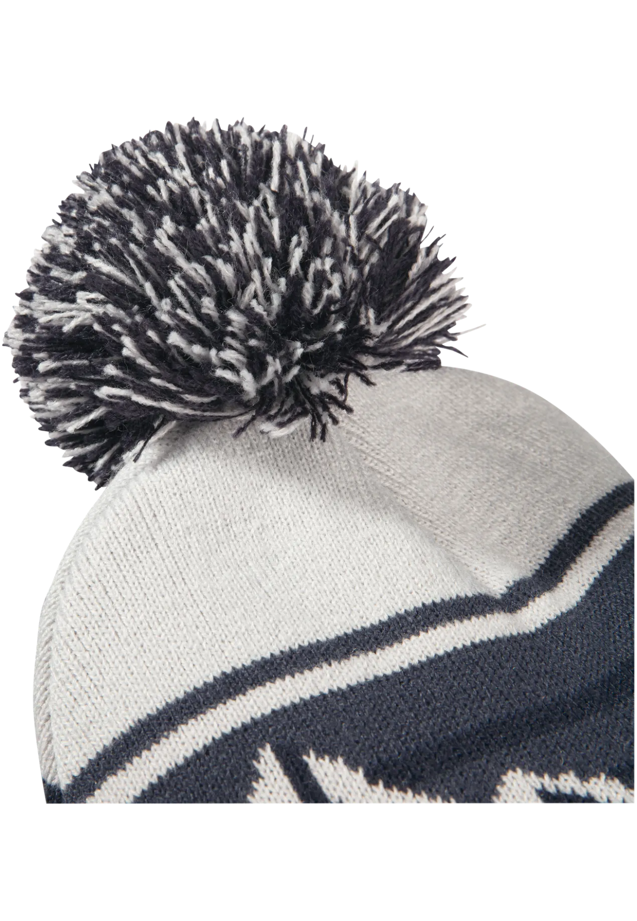 STRIPY POMPOM BEANIE K